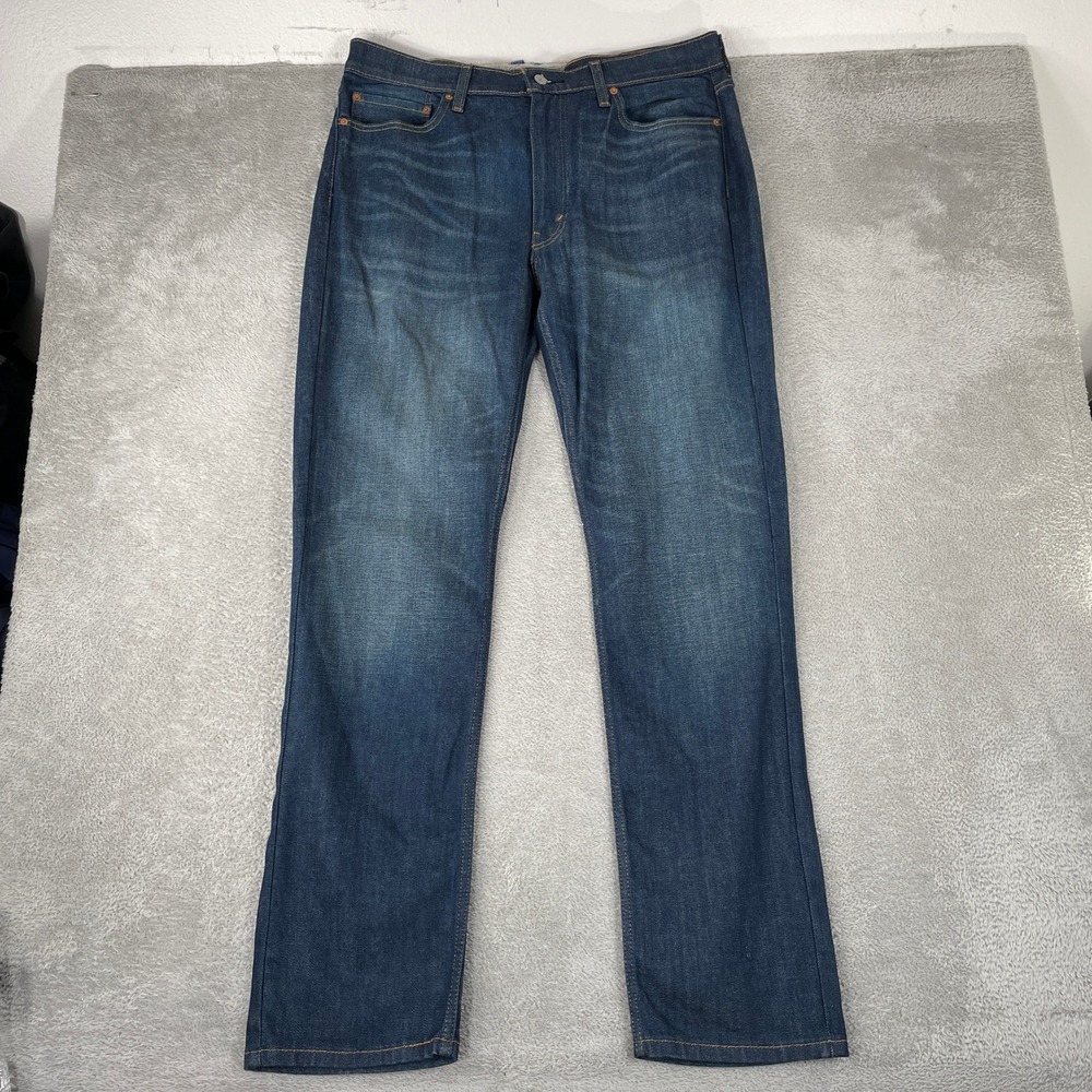 Levi's 514 Jeans Mens 38x34 Blue Straight Fit Stretch Denim Waterless Classic